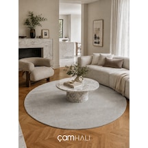 Eko Halı Zen 01 Grey Daire Hav Toz Vermez Yumuşak Dokulu Salon Halısı Oturma Odası Halısı Yatak Odası Halısı Çocuk Odası Halısı Koridor Halısı Mutfak Halısı Modern Makine Halısı Gri