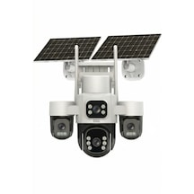 Inox-x14 4 Lensli Esım Destekli 4g Solar Güneş Enerjili Kablosuz Dış Mekan Ptz Güvenlik Kamerası