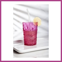 Gees Global Akrilik Pembe Tekli Kısa Bardak & Su Meşrubat Kahve Yanı Bardağı 400 Ml Cam Değildir Gbzs