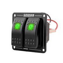 Goldsea Switch Panel Slim Model 2 Anahtar Yeşil Led 12 - 24v