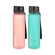 Uzspace 2'li Tritan Matara Seti 1000 Ml Büyük Boy 14 Farklı Renk Seçeneği Fiftyfifty -3038seta Pudra - Buz Mavisi
