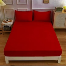 Ranforce Kumaştan Bordo Renkli Tek Kişilik Çarşaf Takımı