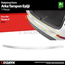 S-dizayn Hyundai Tucson 4 Krom Arka Tampon Eşiği 2021 Üzeri