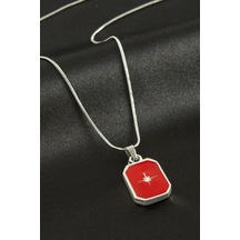 Yıldız - 368 - Mineli Kolye - Nazblsmm - Gümüş Rengi