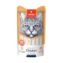 Wanpy Tavuklu ve Yengeçli Krema Kedi Ödül Maması 25 x 14 G