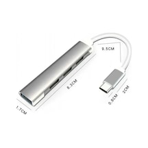 Type-c To Usb Hub 4 Port Çoklayıcı Apple Uyumlu MacBook İle Çoğaltıcı