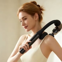 4 Farklı Başlıklı Uzun Saplı Derin Doku Masaj Tabancası, Boyun, Omuz Ve Sırt İçin Ergonomik Saplı Çoklu Masaj Modlu Taşınabilir Masaj Aleti