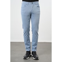 İmza Koyu Turkuaz Düz Gabardin Pamuklu 5 Cep Slim Fit Casual Pantolon 1003245318 Koyu Turkuaz