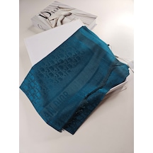 Cd Desen Kaşmir İpek Şal Silk Scarfs Hijab İthal Ürün PETROL YEŞİLİ