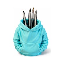 Kapüşonlu Sweatshirt Tasarım Kalemlik Dekoratif Masaüstü Organizer Siyah - Beyaz
