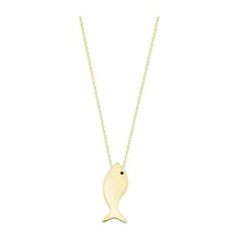 Balık Altın Kolye 14K Gold