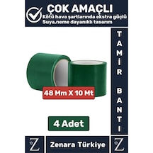 Ultra Güçlü Suya Neme Dayanıklı Çok Amaçlı Onarım Tamir İzolasyon Bantı Yeşil 48 Mmx10 Mt 4 Adet