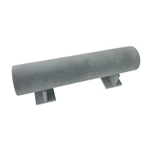 Büyük Boy Süet Kumaş Gri Renk 40 Cm Ayaklı Taç Standı