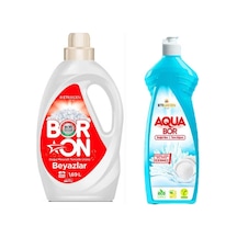 Doğal Mineralli Çamaşır Deterjanı Renkliler İçin 26 Yıkama+ 1 Adet 650 Ml Aquabor Bulaşık Deterjanı.