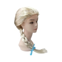 Platin Altın Dore Renk Karlar Ülkesi Elsa Frozen Peruğu Çocuk Boy - Yqbx-449384 18