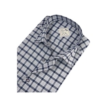 Linen Keten Klasik Kısa Kollu İki Cepli Kapaklı Gri Baba Gömleği Regular Kalıp -10263 Gri