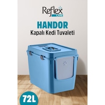 Reflex Care Handor Kapalı Kedi Tuvaleti Lacivert 57,5 X 43,5 X 39 Cm