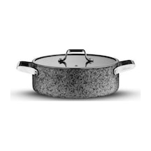 Brioni Stone Age 22 Cm Basık Tencere Gri