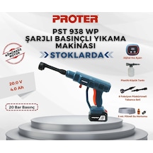 Proter Pst 938 Wp Şarjlı Basınçlı Yıkama Makinası 20 Bar