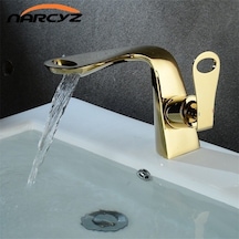 Narcyz Banyo Lavabo Evye Bataryası Altın Dore