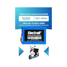 Kral Kr-12 Vesta 5000 Uyumlu Batarya Standart Kapasite Lifepo4 60v 20ah Elektrikli Motorsiklet Bataryası