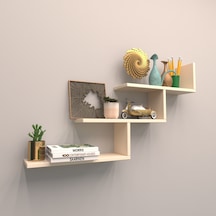 Rafkestir 3 Lü Almira Duvar Rafı Krem ( Mat )