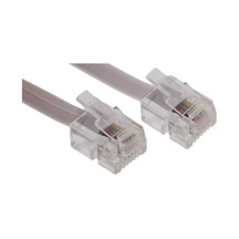 Yassı Telefon Kablosu - Rj11 - 2 Pin - 40 Metre - Gri Yassı Telefon Kablosu - Rj11 - 2 Pin - 40 Metre - Gri