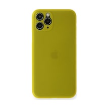Apple İphone 11 Pro Kılıf Pp Ultra İnce Kapak - Sarı Düz Renkli
