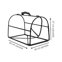 Tr Flybag Voyager Fileli Şeffaf Model Kedi Köpek Taşıma Çantası, 46x30x27 Cm, Kırmızı