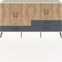 Arges Konsol 5 Raflı 3 Çekmeceli 4 Kapaklı 176x30x99 Aytaşı-çam/antrasit Atlas Çam/antrasıt - Aytası