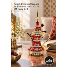 5 Adet İbrik Küçük Dekoratif Sunum Ve Süsleme İçin 13 X 13 Cm Ewer Ibrik