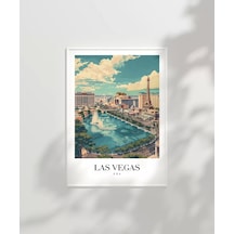 Çerçevesiz Poster Bellagio & Paris View