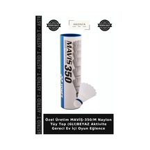 Özel Üretim Maviş-350/m Naylon Tüy Top 6lı Beyaz Aktivite Gereci Ev İçi Oyun Eğlence