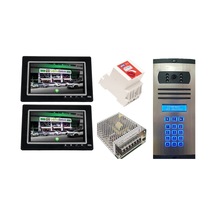 2 Daire Nts 2015-s 7'' Görüntülü Diafon Siyah-8003 Tuş Takımlı Şifreli Zil Panelli Set