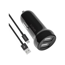 Özel Üretim X-level Xc4061 Mikro Araç Şarj Set Siyah 2port Seyahat Seti Taşıt Şarjı Sürücü Gereci