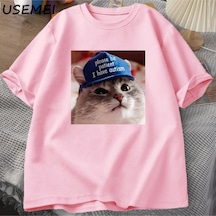 Flood Of Style Lütfen Sabırlı Olun Ben Otizm Kedi Grafik T Shirt Erkek T-shirt Adam Giysileri Kısa Kollu Pam Pembe