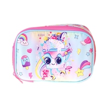 Kaukko Kids Dondurma Desenli Pembe Kız Çocuk Organizer Kalem Çantası - Kalemlik - L5293