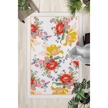 Kaymaz Taban Yıkanabilir Halı Mutfak, Salon, Yatak Odası İçin Modern Dijital Baskı Halı Slnhalı54 - 209 Çok Renkli