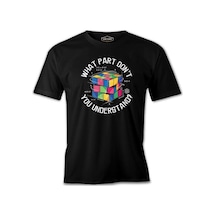 Puzzle Cube With Calculations Siyah Erkek Tshirt 001