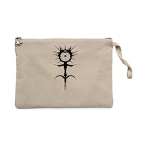 Ghostemane Logo White Krem Clutch Astarlı Cüzdan / El Çantası Krem