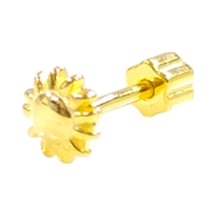 Güneş Gümüş Tragus Pıercıng - Altın Sarı Beyaz