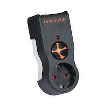 Tunçmatik Tekli Akım Korumalı Priz Anahtarlı Siyah 1050 Joule Tsk19020 0