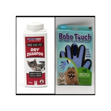 KEDİLER İçin Toz Şampuan ve Tarama Eldiveni 2 li set