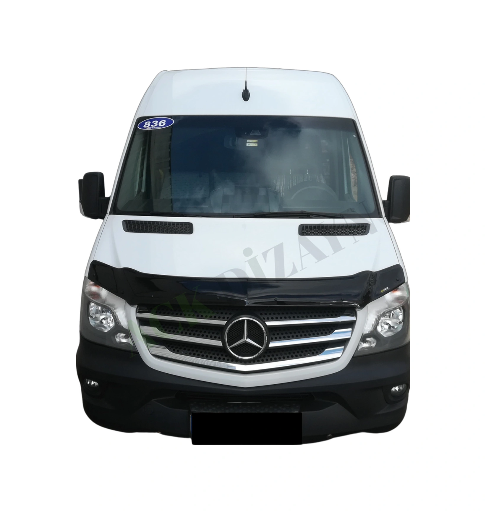 Mercedes Sprinter 2014-2018 Araca Özel Kaput Rüzgarlığı A+ Pianoblack 4mm