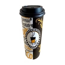 12 Oz Siyah Kapaklı Tutamaçlı Karton Bardak Kahve Kağıt Bardak Sleeve 300 Ml - 100'lü Siyah Kapaklı Tutamaçlı Diğer