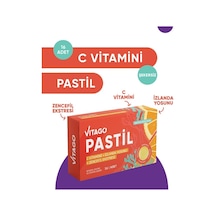 Vitago Vitamin C + İzlanda Yosunu + Zencefil Eki 16 Pastil
