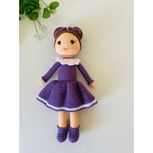 Mor Şirin Bebek El Emeği Örgü Amigurumi Oyuncak