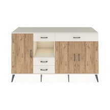 Hyperion Konsol 4 Raflı 4 Çekmeceli 3 Kapaklı 176x44x99 Aytaşı-çam/aytaşı Aytası/atlas Çam - Aytası