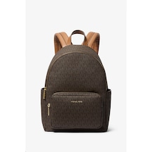 Kadın Tanner Orta Boy İmzalı Logo Sırt Çantası - Kahverengi Kahverengi