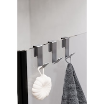 Zift Unique Paslanmaz Çelik İnoks Havlu Askısı,duşakabin Cam Askılık,banyo Duşakabin Askı 3 Adet Diğer